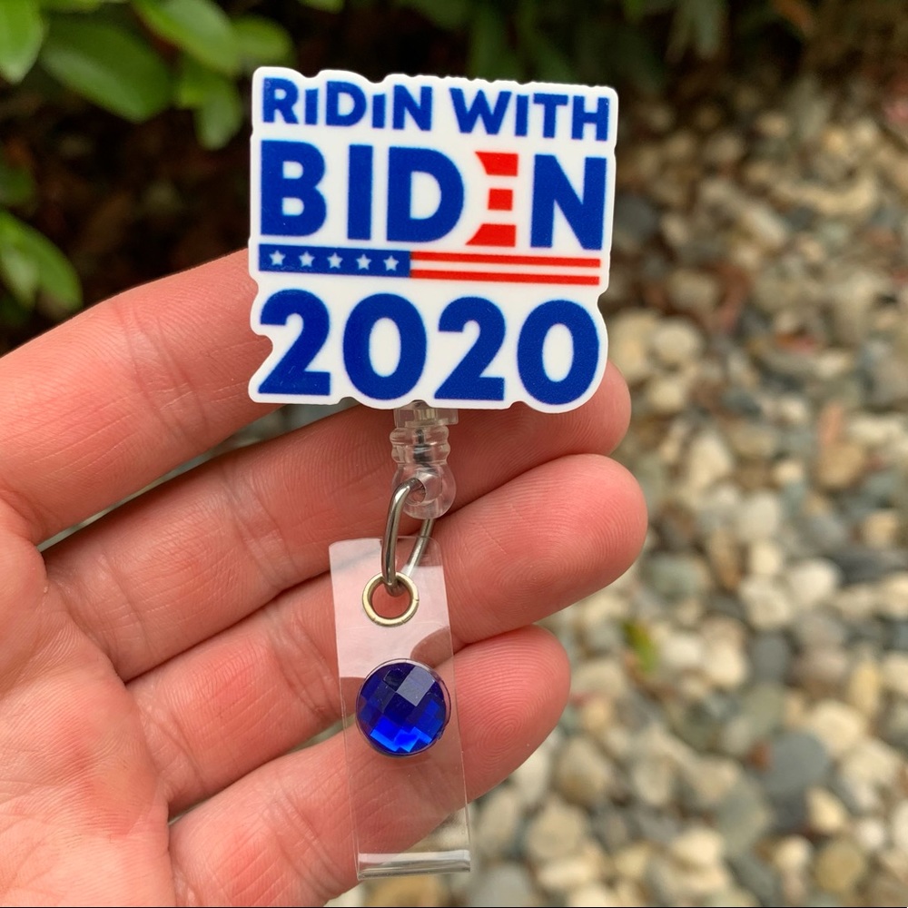Ridin with Biden 2020 Badge Holder